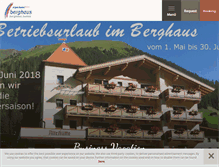 Tablet Screenshot of hotel-berghaus.at